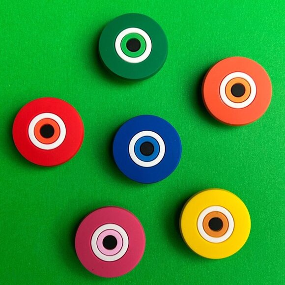 Evil Eye Crocs Shoe Charms Set of 6 - jibbitz Charms - Picture 1 of 8